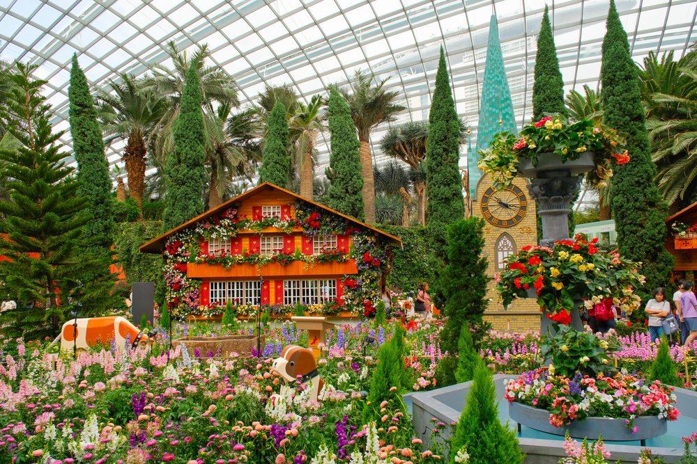 Flower Dome - Singapore's Cool Climate Paradise
